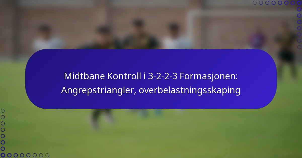 Midtbane Kontroll i 3-2-2-3 Formasjonen: Angrepstriangler, overbelastningsskaping