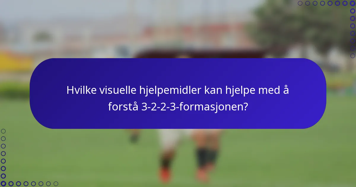 Hvilke visuelle hjelpemidler kan hjelpe med å forstå 3-2-2-3-formasjonen?